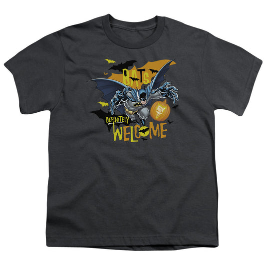 Batman Bats Welcome Kids Youth T Shirt Charcoal