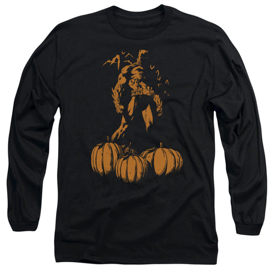 Batman A Bat Among Pumpkins Mens Long Sleeve Shirt Black