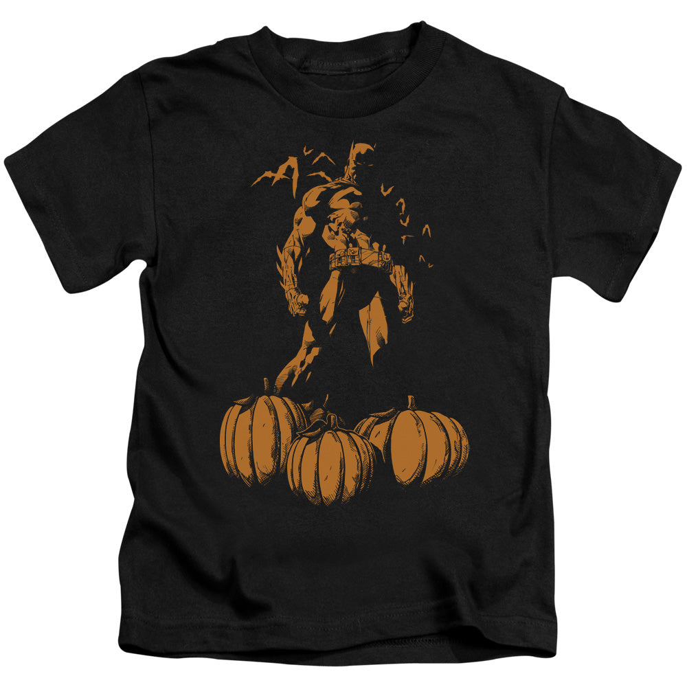 Batman A Bat Among Pumpkins Juvenile Kids Youth T Shirt Black