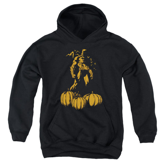 Batman A Bat Among Pumpkins Kids Youth Hoodie Black