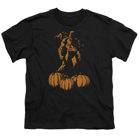 Batman A Bat Among Pumpkins Kids Youth T Shirt Black