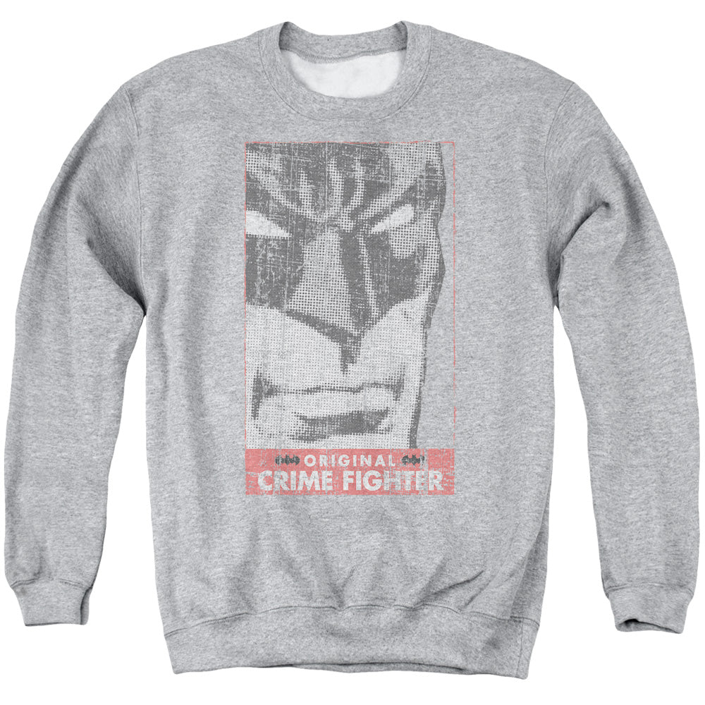 Batman Orginal Crime Fighter Mens Crewneck Sweatshirt Athletic Heather