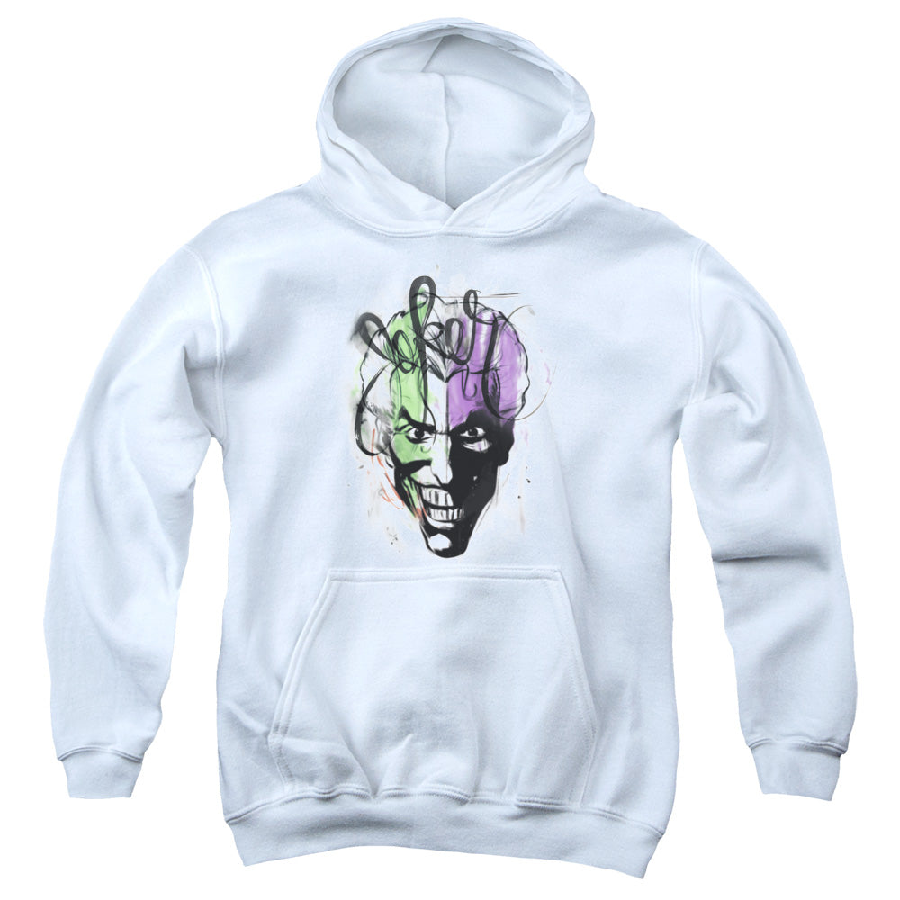 Batman Joker Airbrush Kids Youth Hoodie Charcoal