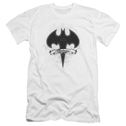 Batman Gothic Gotham Premium Bella Canvas Slim Fit Mens T Shirt White