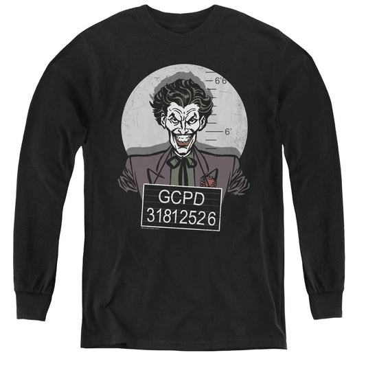 Batman Busted! Long Sleeve Kids Youth T Shirt Black