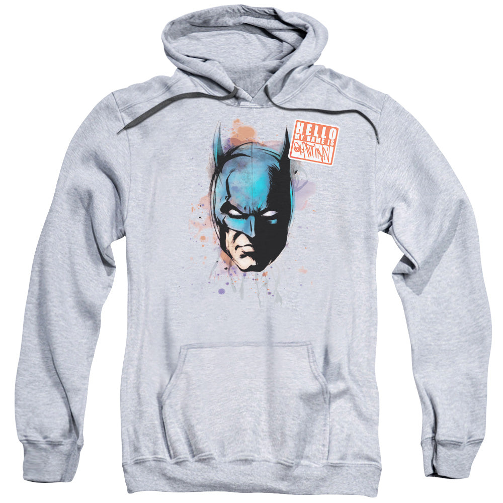 Batman Hello Mens Hoodie Athletic Heather