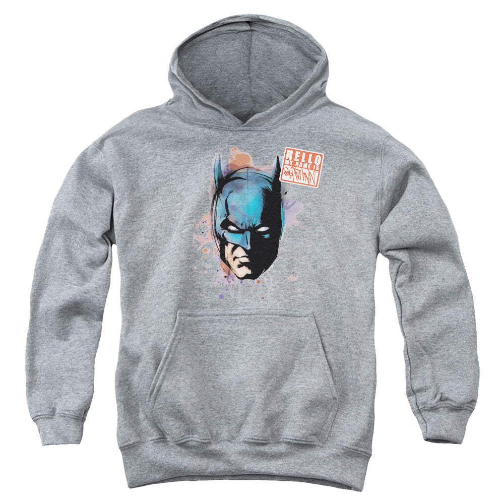 Batman Hello Kids Youth Hoodie Heather
