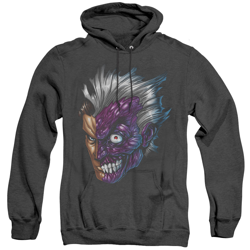 Batman Just Face Heather Mens Hoodie Black