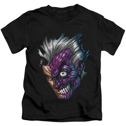 Batman Just Face Juvenile Kids Youth T Shirt Black