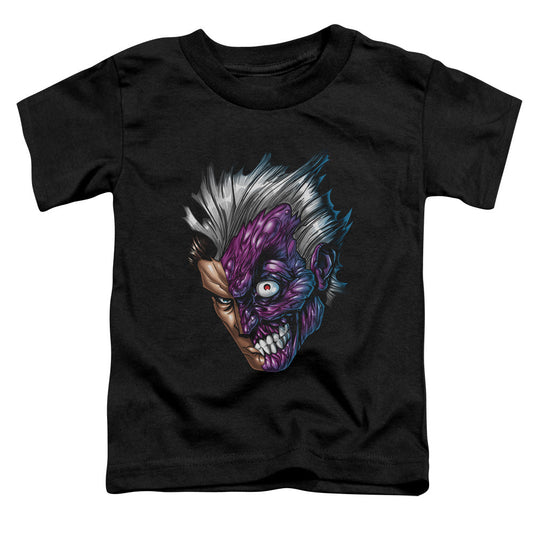 Batman Just Face Toddler Kids Youth T Shirt Black