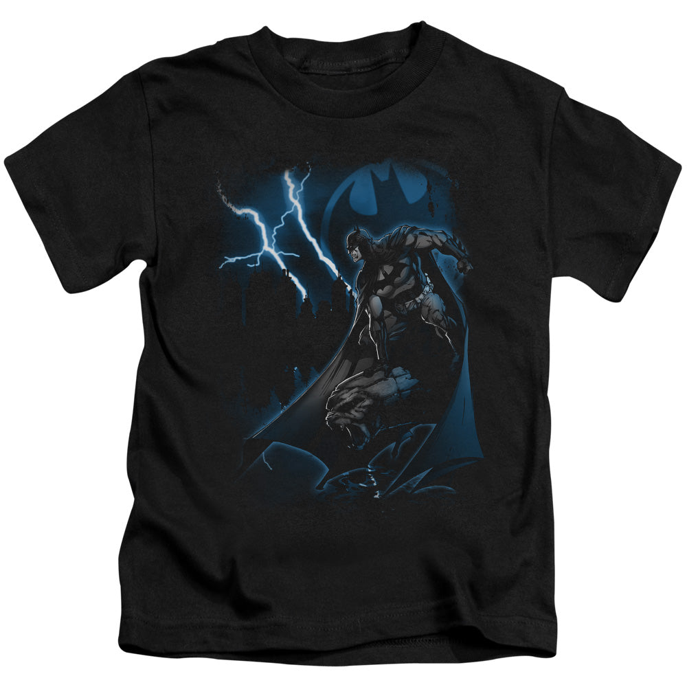 Batman Lightning Strikes Juvenile Kids Youth T Shirt Black