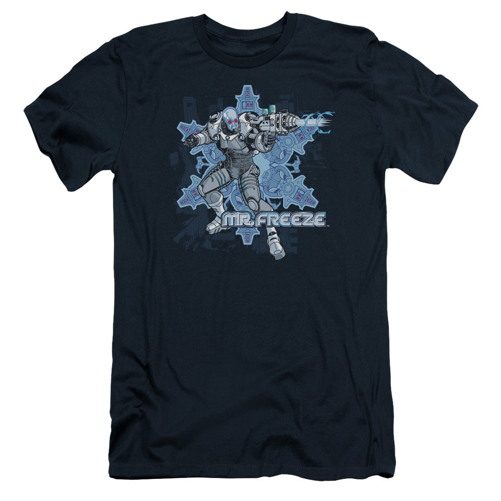 Batman Mr Freeze Slim Fit Mens T Shirt Navy Blue