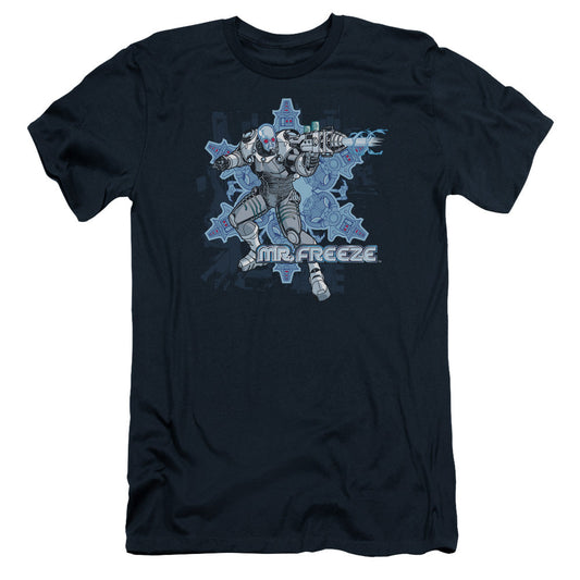 Batman Mr Freeze Slim Fit Mens T Shirt Navy Blue
