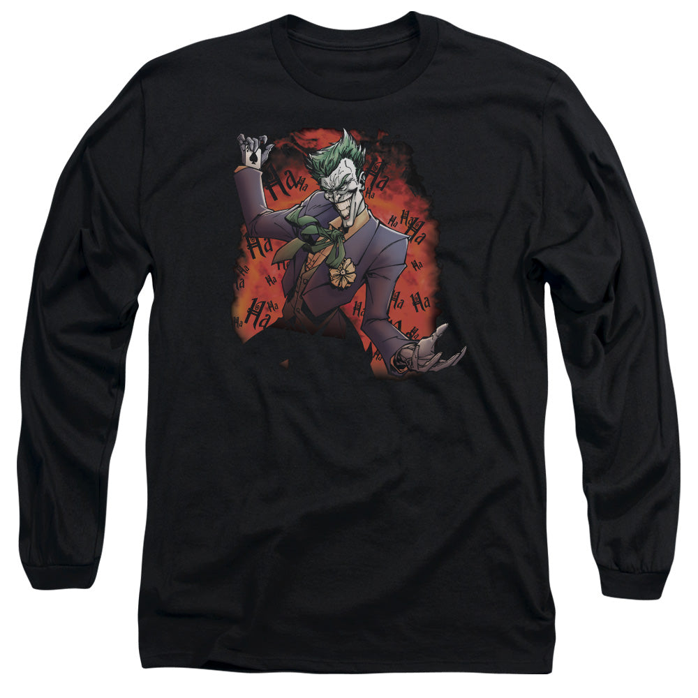 Batman Jokers Ave Mens Long Sleeve Shirt Black