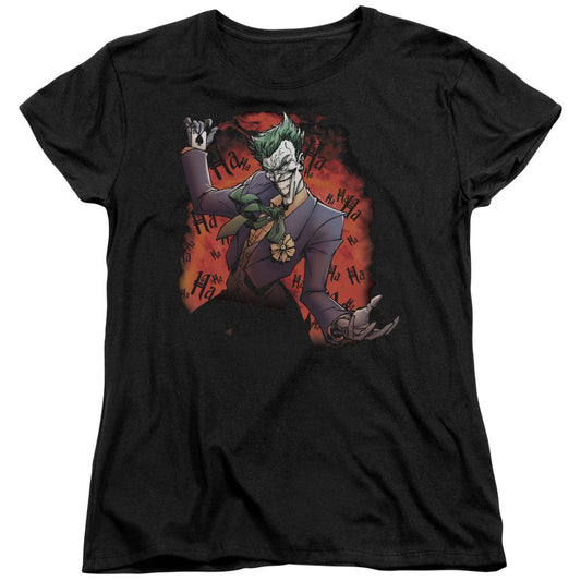 Batman Jokers Ave Womens T Shirt Black