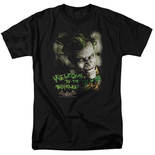 Batman Aa Welcome To The Madhouse Mens T Shirt Black
