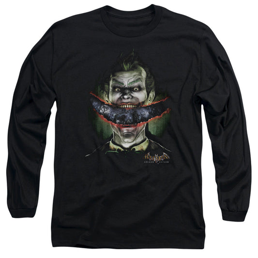 Batman Aa Crazy Lips Mens Long Sleeve Shirt Black