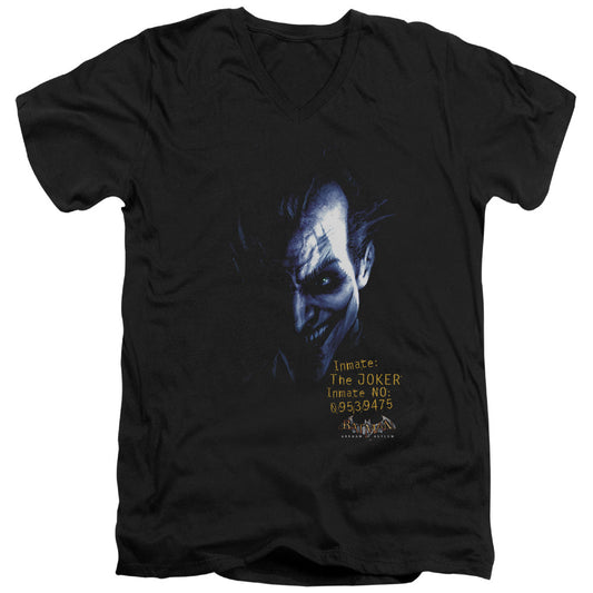 Batman Aa Arkham Joker Mens Slim Fit V Neck T Shirt Black