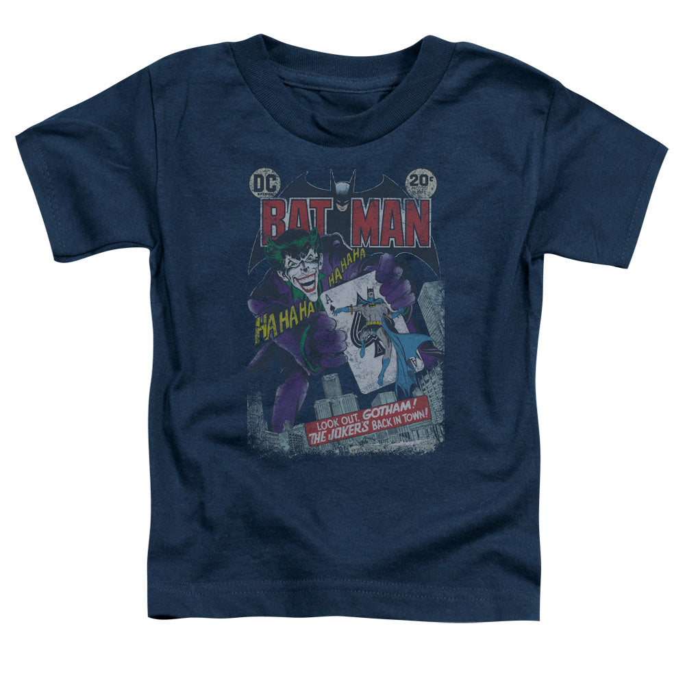 Batman #251 Distressed Toddler Kids Youth T Shirt Navy Blue