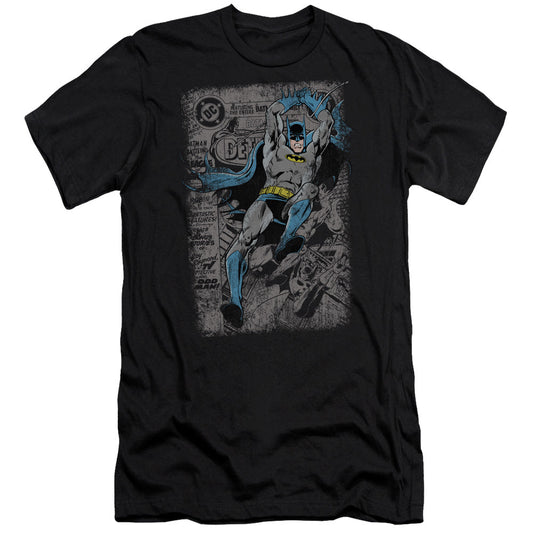 Batman Detective #487 Distress Premium Bella Canvas Slim Fit Mens T Shirt Black