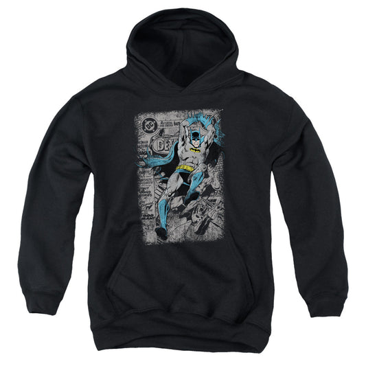 Batman Detective #487 Distress Kids Youth Hoodie Black