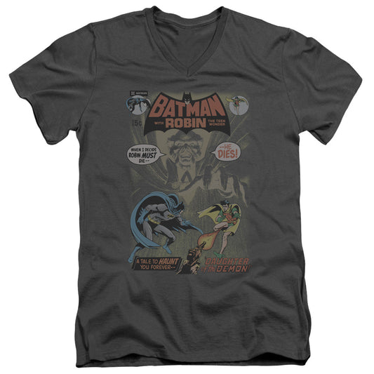 Batman #232 Cover Mens Slim Fit V Neck T Shirt Charcoal
