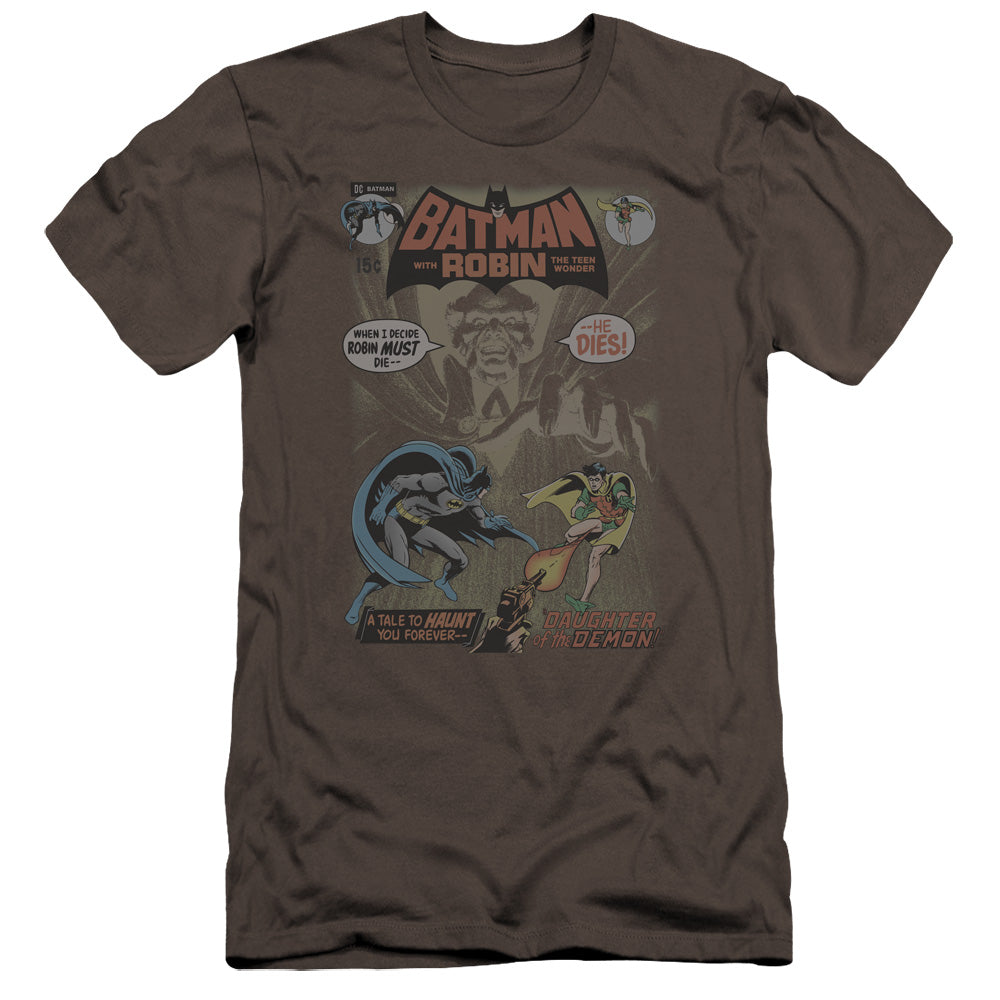 Batman #232 Cover Premium Bella Canvas Slim Fit Mens T Shirt Charcoal
