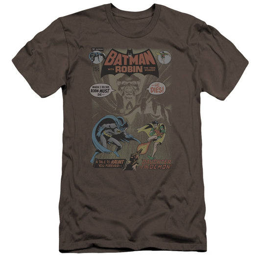 Batman #232 Cover Premium Bella Canvas Slim Fit Mens T Shirt Charcoal