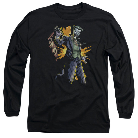 Batman Joker Bang Mens Long Sleeve Shirt Black