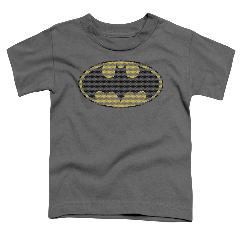 Batman Litle Logos Toddler Kids Youth T Shirt Charcoal