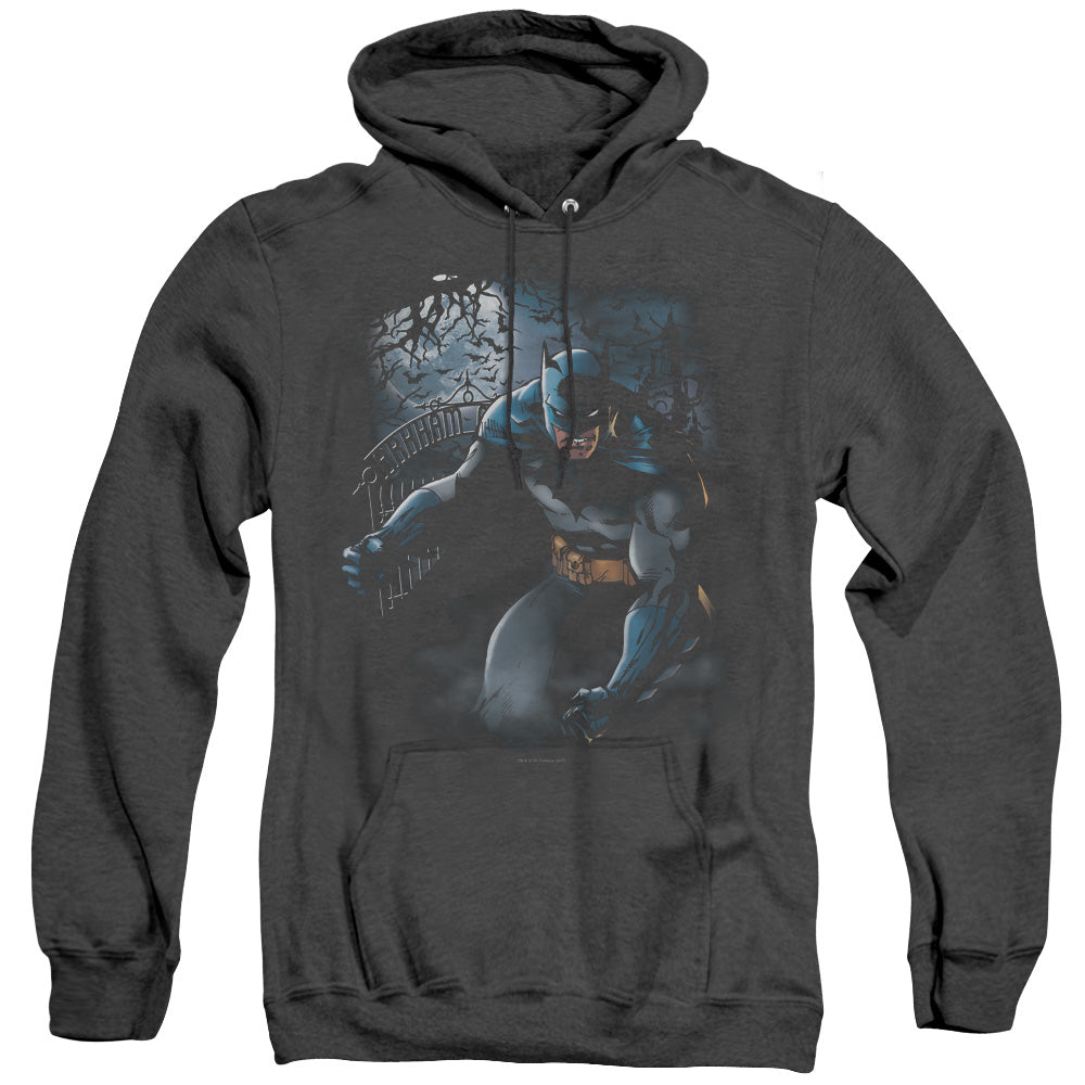 Batman Light Of The Moon Heather Mens Hoodie Black