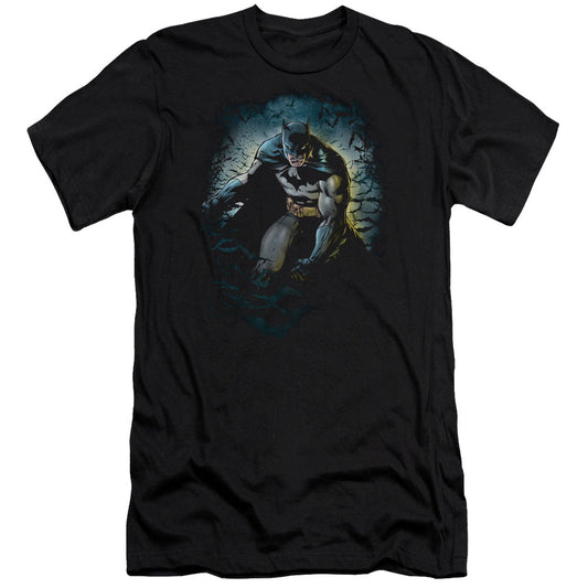 Batman Bat Cave Premium Bella Canvas Slim Fit Mens T Shirt Black