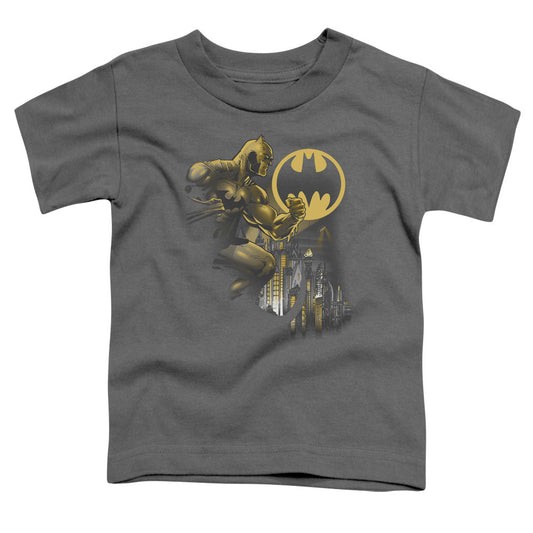 Batman Bat Signal Toddler Kids Youth T Shirt Charcoal