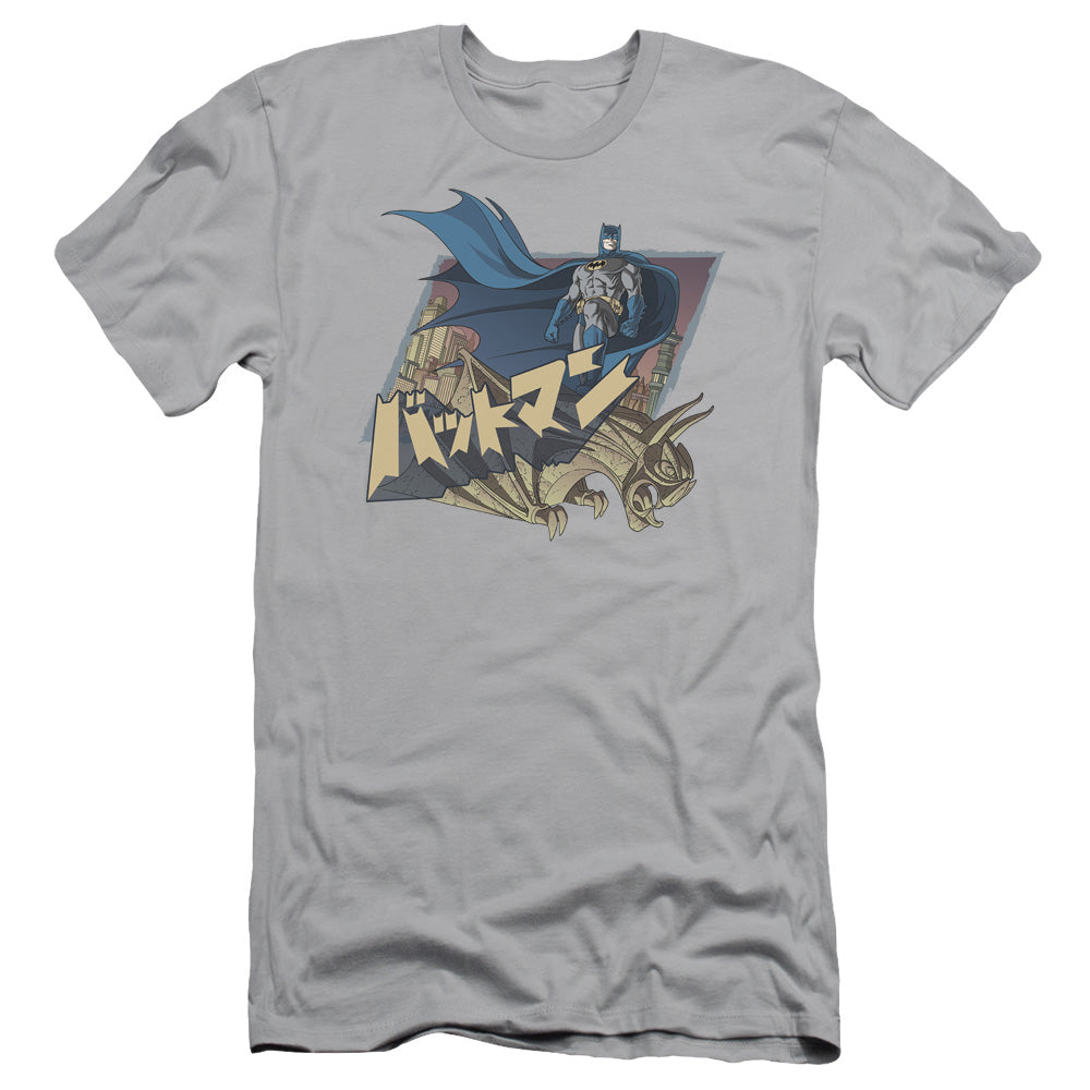 Batman Japanese Knight Slim Fit Mens T Shirt Silver