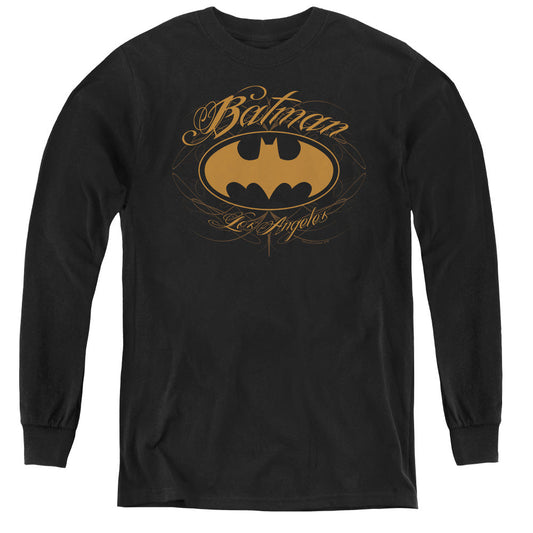 Batman Batman La Long Sleeve Kids Youth T Shirt Black