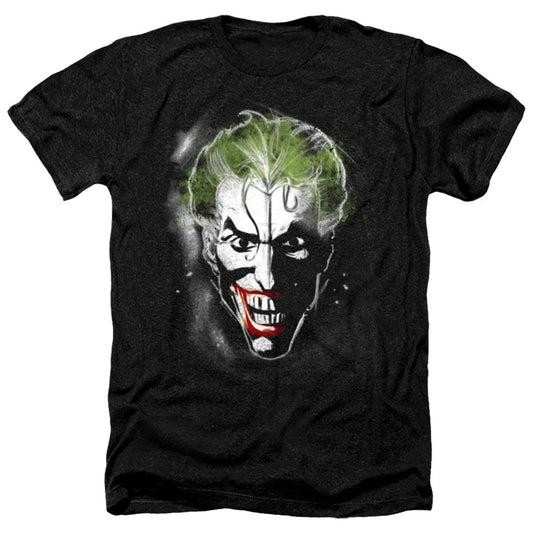 Batman Face Of Madness Heather Mens T Shirt Black