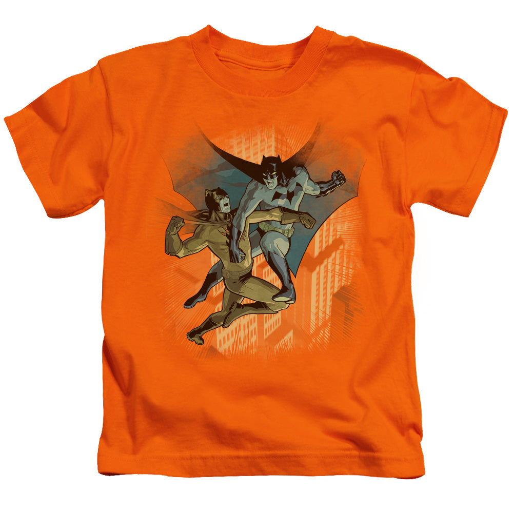 Batman Batman Vs Catman Juvenile Kids Youth T Shirt Orange