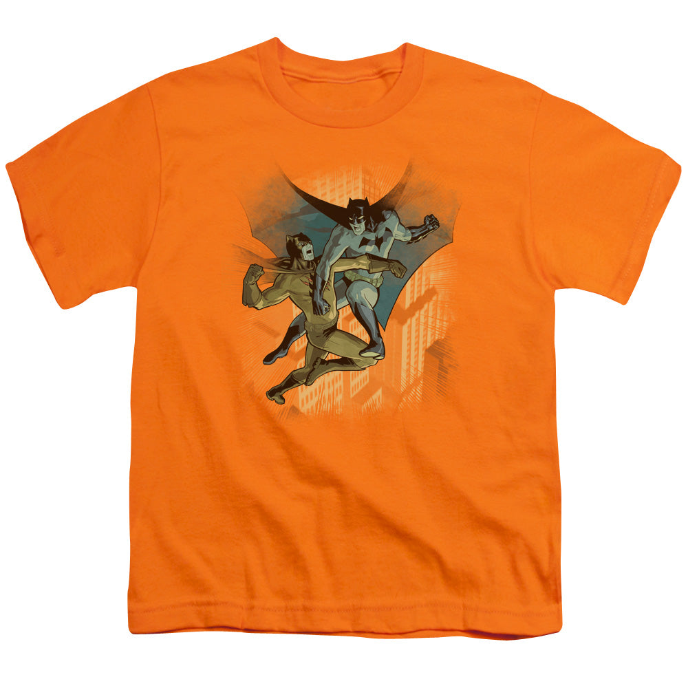Batman Batman Vs Catman Kids Youth T Shirt Orange