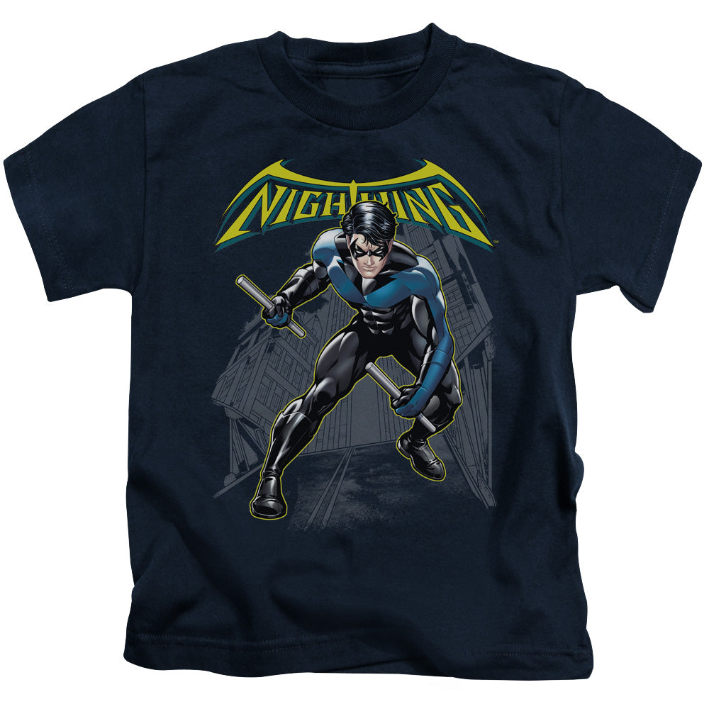 Batman Nightwing Juvenile Kids Youth T Shirt Navy Blue