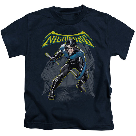 Batman Nightwing Juvenile Kids Youth T Shirt Navy Blue