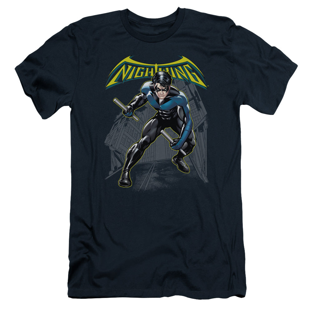 Batman Nightwing Slim Fit Mens T Shirt Navy Blue
