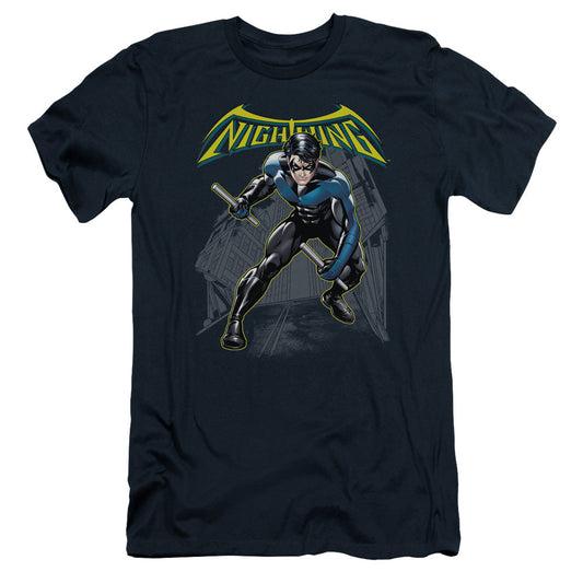 Batman Nightwing Slim Fit Mens T Shirt Navy Blue