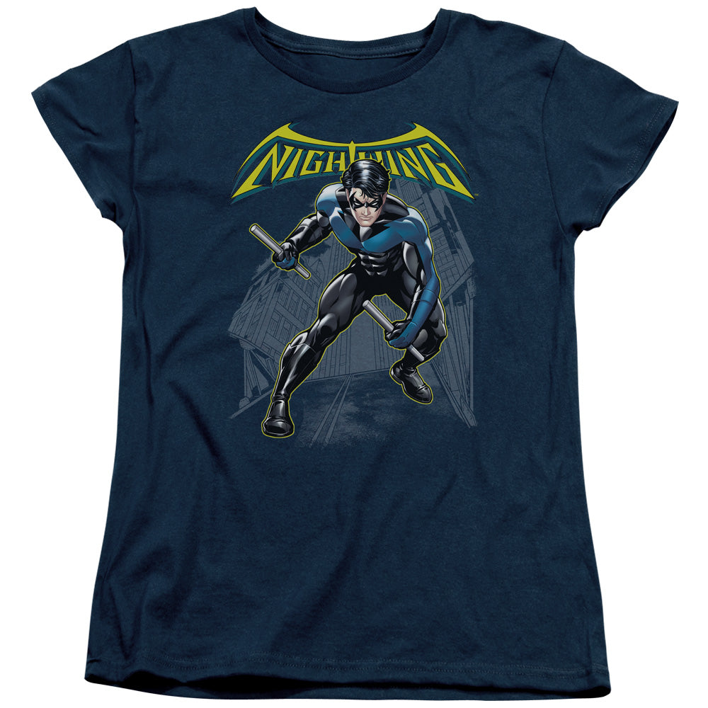 Batman Nightwing Womens T Shirt Navy Blue
