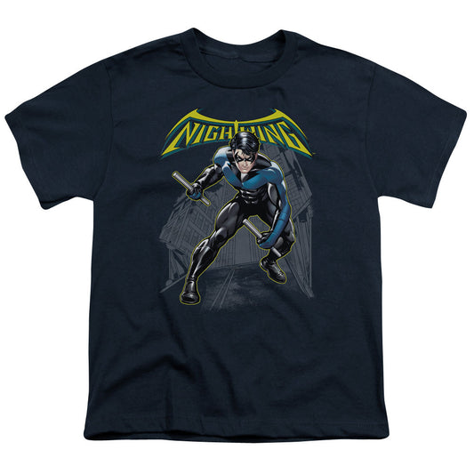 Batman Nightwing Kids Youth T Shirt Navy Blue