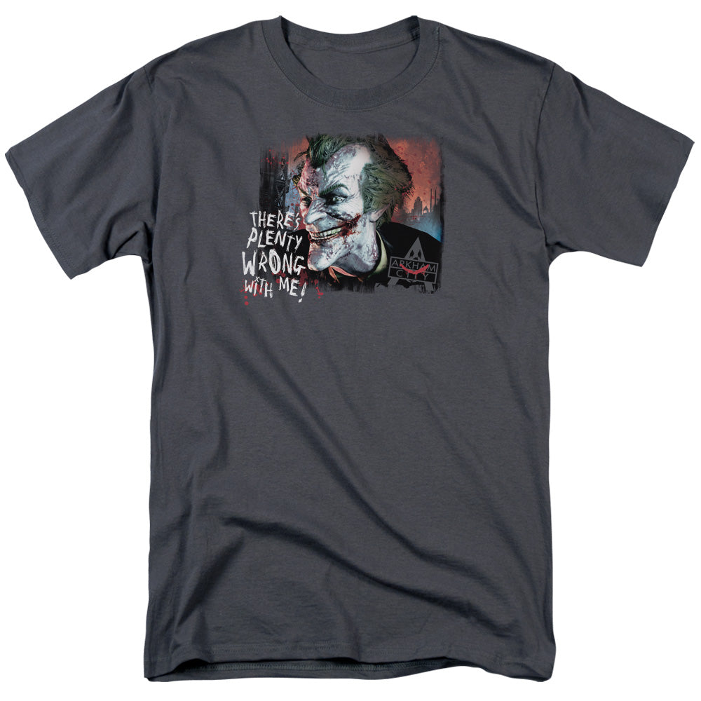 Arkham City Plenty Wrong Mens T Shirt Charcoal - clothing by TeeHivey.com