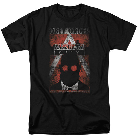 Arkham City Obey Order Poster Mens T Shirt Black - clothing by TeeHivey.com
