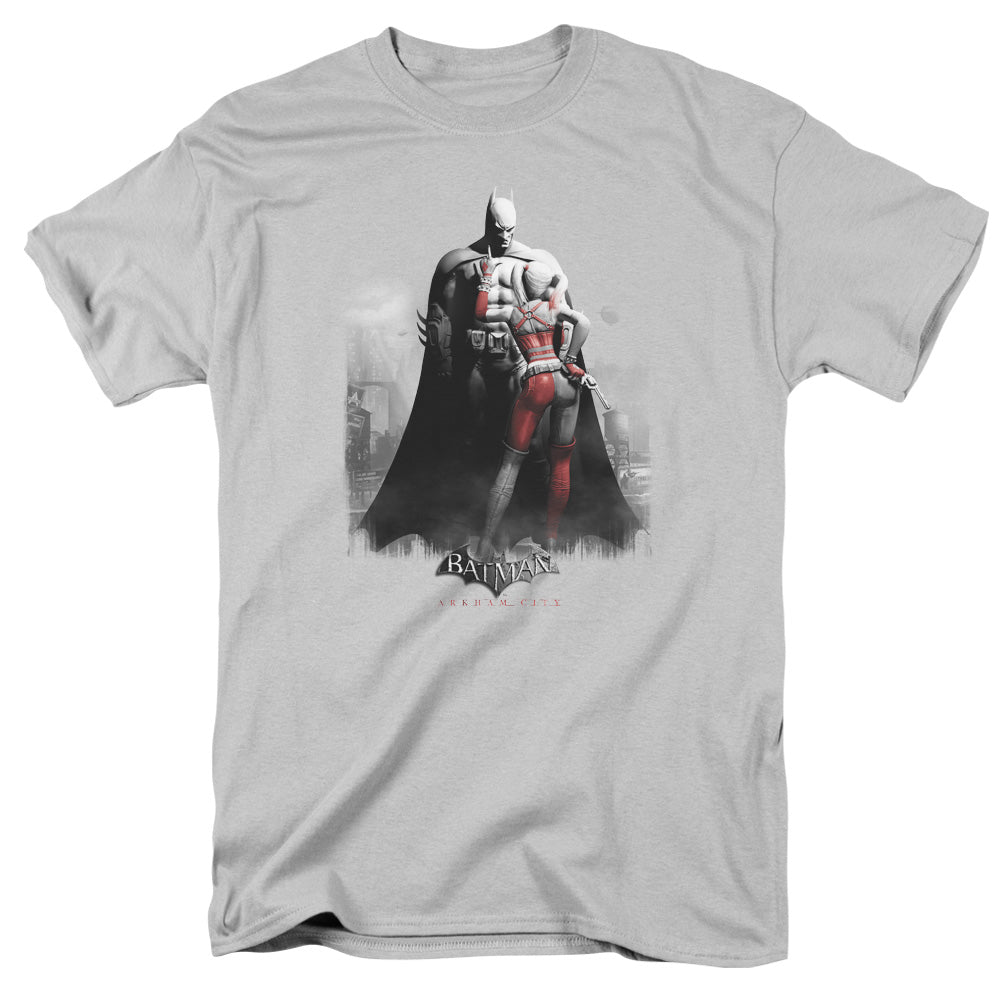 Arkham City Harley And Bats Mens T Shirt Silver - clothing by TeeHivey.com