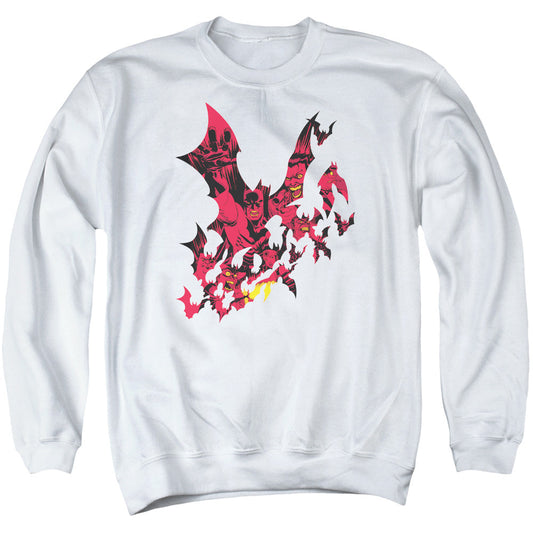 Batman Broken City Mens Crewneck Sweatshirt White