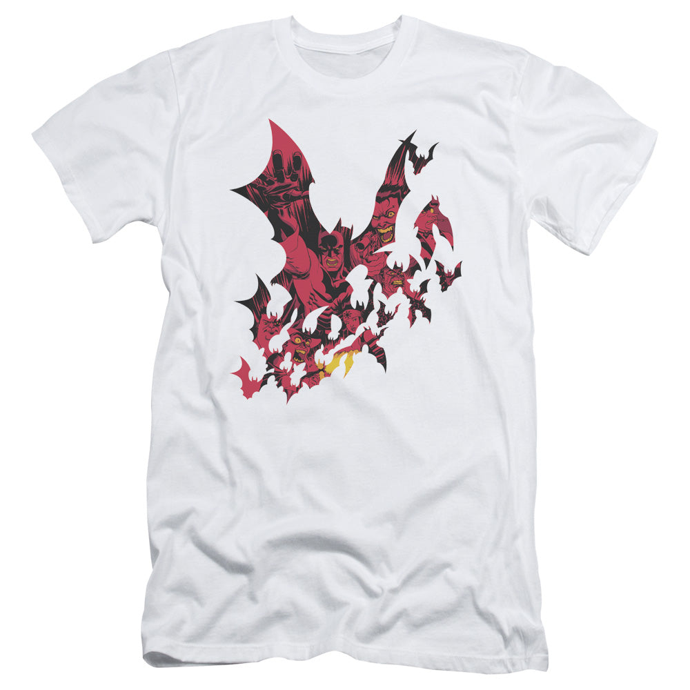 Batman Broken City Slim Fit Mens T Shirt White