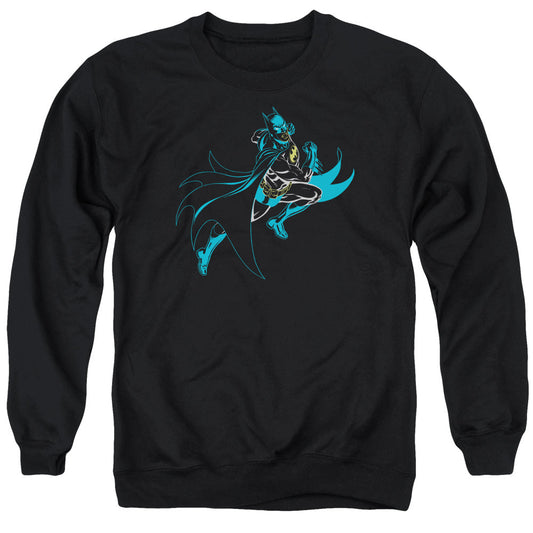 Batman Neon Batman Mens Crewneck Sweatshirt Black